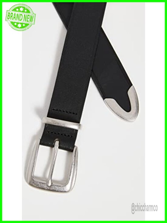 Genuine Cowhide Leather Western Chunky Buckle Belt